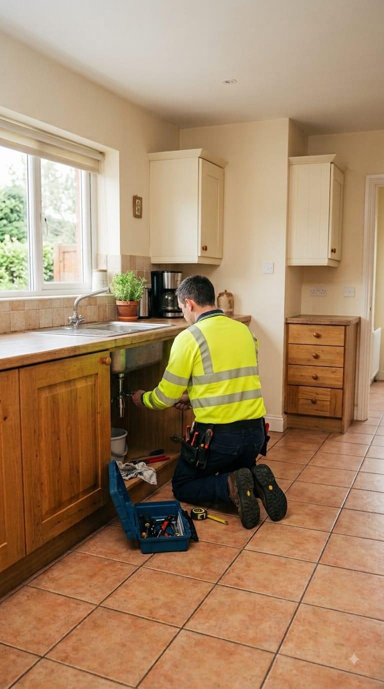 Cordless drill on a dusty job-site floor